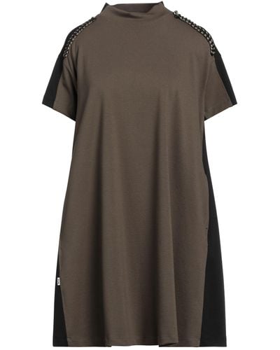 Jijil Military Mini Dress Viscose, Polyamide, Elastane - Grey