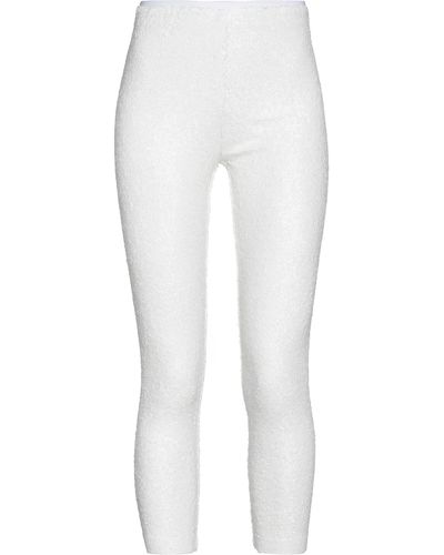Norma Kamali Pantaloni Cropped - Bianco