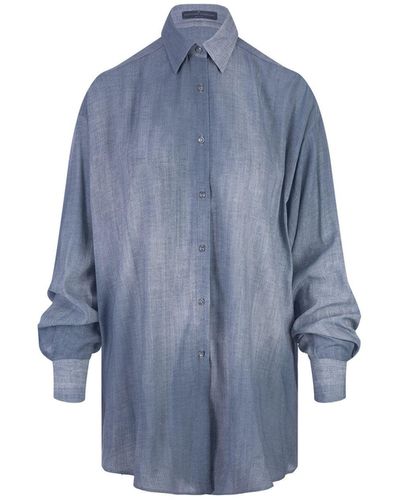 Ermanno Scervino Camisa vaquera - Azul