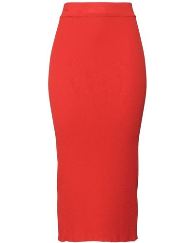 Soallure Midi Skirt - Red