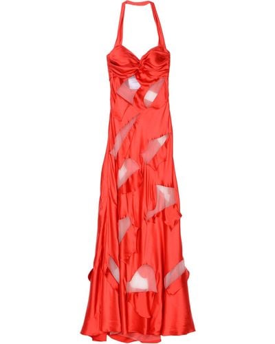 Moschino Maxi Dress Silk, Polyamide - Red