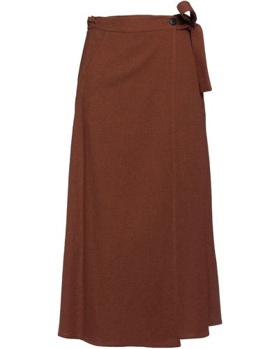 Pomandère Maxi Skirt Wool, Viscose, Polyester - Brown