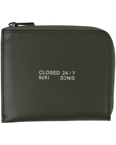 Closed Military Coin Purse Leather - Green