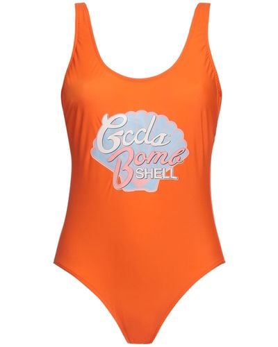 Gcds One-piece Swimsuit - Orange