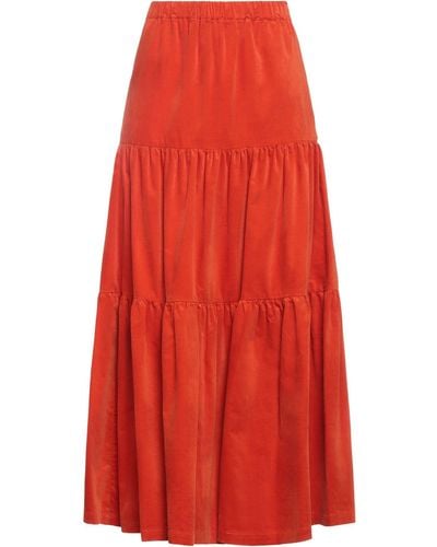 Semicouture Maxi Skirt - Red