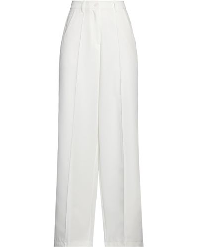 hinnominate Trousers Polyester, Elastane - White