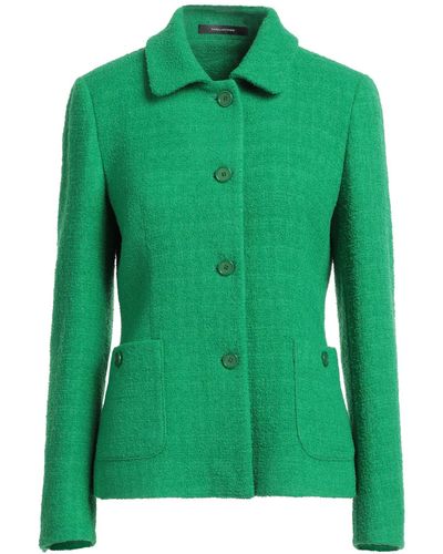 Tagliatore Tagliatore Single-breasted green jacket in virgin wool