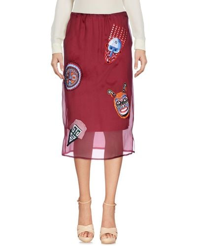 Stella Jean 3/4 Length Skirt - Red