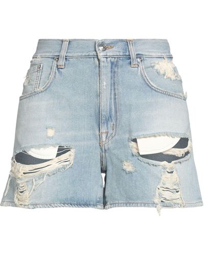 People Denim Shorts - Blue