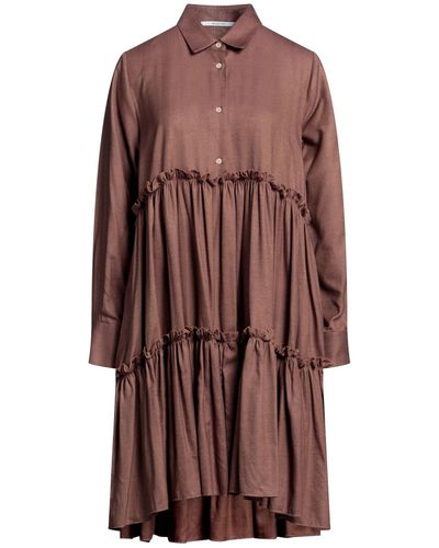 Aglini Mini Dress - Brown