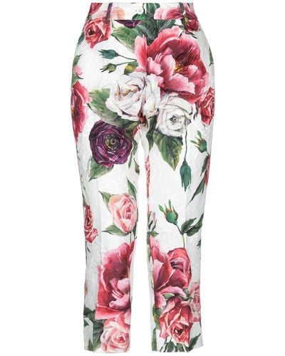 Dolce & Gabbana Cropped Trousers - White