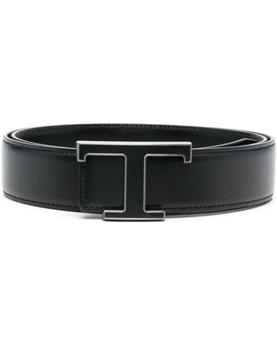 Tod's Cinturón con hebilla del logo - Negro