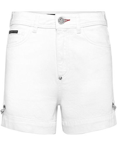Philipp Plein Shorts Jeans - Bianco