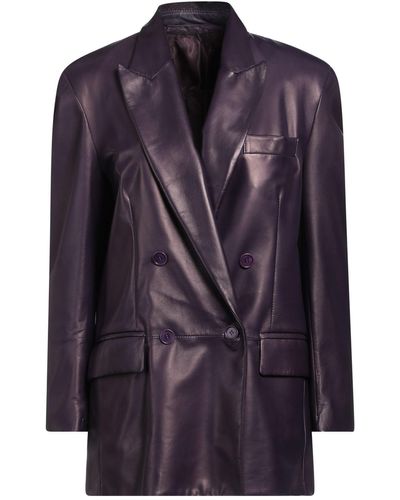 Salvatore Santoro Dark Blazer Ovine Leather - Purple