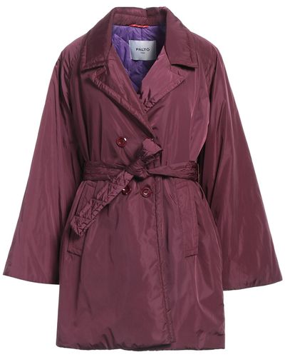 Paltò Burgundy Coat Nylon, Wool, Polyester, Cashmere, Polyamide - Purple