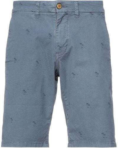 Impure Slate Shorts & Bermuda Shorts Cotton, Elastane - Blue