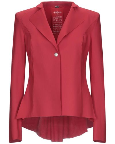 High Suit Jacket - Red
