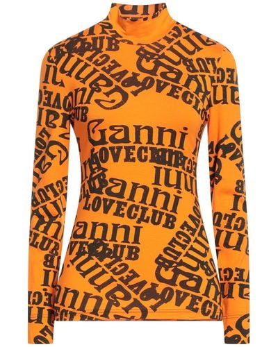 Ganni Camiseta - Naranja