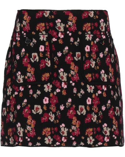 Barrie Mini Skirt Cashmere, Viscose, Polyester - Black