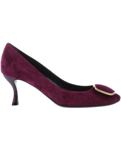 Roger Vivier Court Shoes Soft Leather - Purple