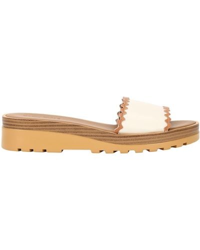See By Chloé Robin Wedge Ivory Sandals Calfskin - Natural