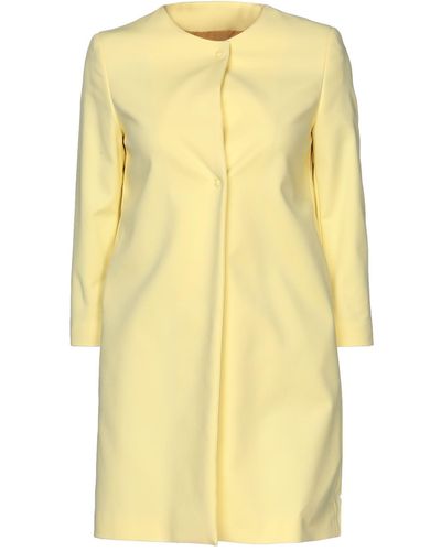 Annie P Overcoat & Trench Coat - Yellow