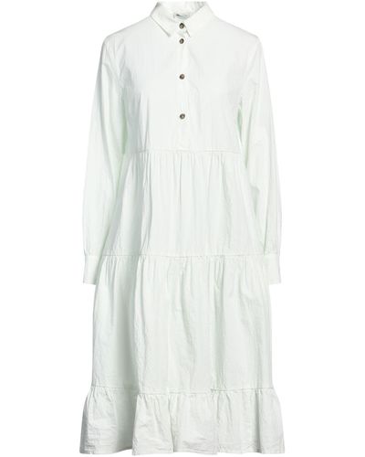 Cappellini By Peserico Light Midi Dress Cotton, Elastane - White