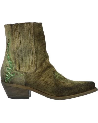 Zoe Ankle Boots - Green