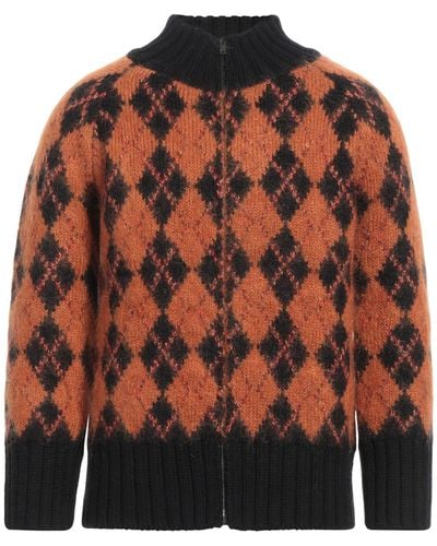 Massimo Alba Cardigan Mohair Wool, Wool, Silk, Cashmere - Orange