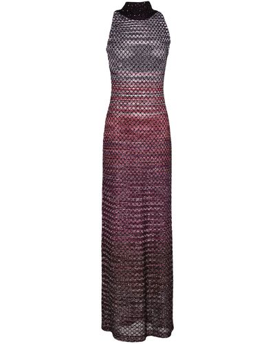 Missoni Light Maxi Dress Viscose, Polyester, Polyamide, Metallic Fibre - Purple