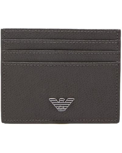 Emporio Armani Dove Document Holder Leather - Black