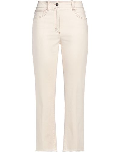 Peserico Ivory Jeans Cotton, Elastane - White