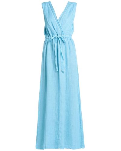 120% Lino Maxi Dress - Blue