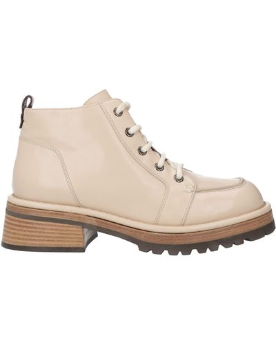 HAZY Cream Ankle Boots Leather - Natural