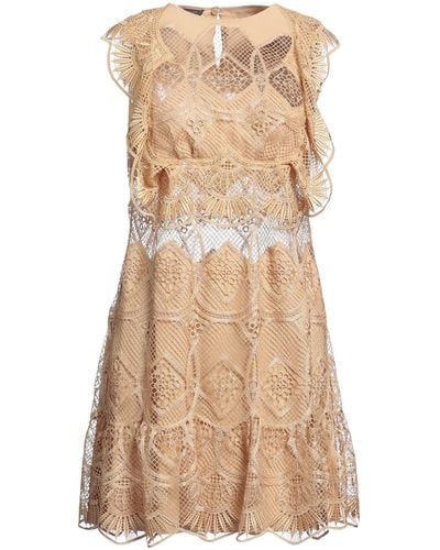 Alberta Ferretti Mini Dress - Natural