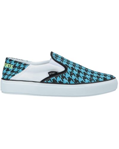 Vetements Houndstooth-print Slip-on Sneakers - Blue