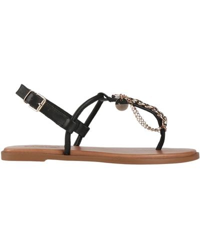 Inuovo Thong Sandal Leather - Black