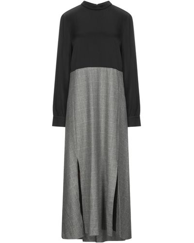 Twin Set Midi Dress Wool, Polyester, Viscose, Elastane, Acetate - Gray