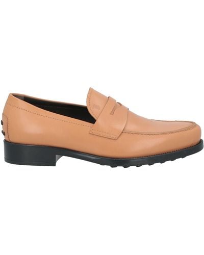 Tod's Sand Loafers Soft Leather - Brown