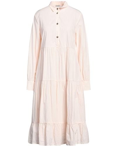 Cappellini By Peserico Light Midi Dress Cotton, Elastane - Pink