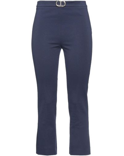 Twin Set Pantaloni Cropped - Blu