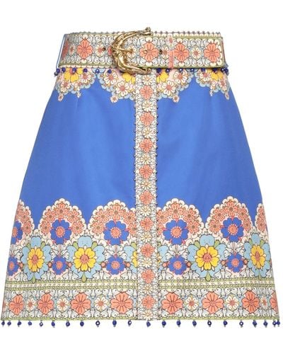 Zimmermann Mini Skirt - Blue