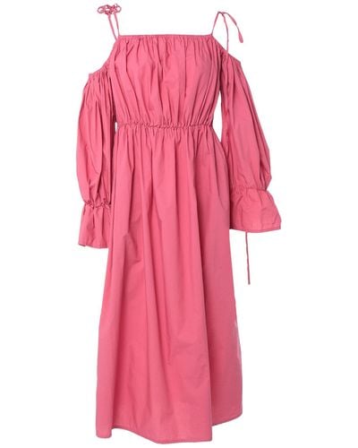 Erika Cavallini Semi Couture Midi Dress - Pink
