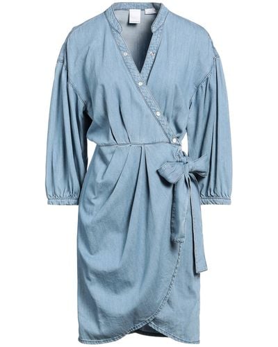 Pinko Mini Dress Cotton, Lyocell, Modal - Blue
