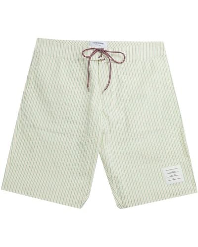 Thom Browne Short de bain - Blanc