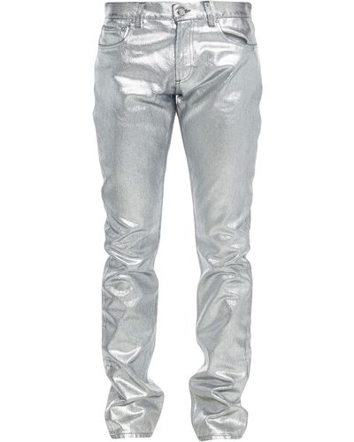 Alexander McQueen Denim Pants - Metallic