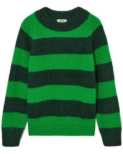 COS Regular-fit Striped Sweater - Green