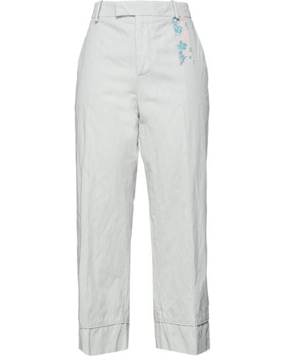 The Gigi Light Pants Cotton, Metal - White