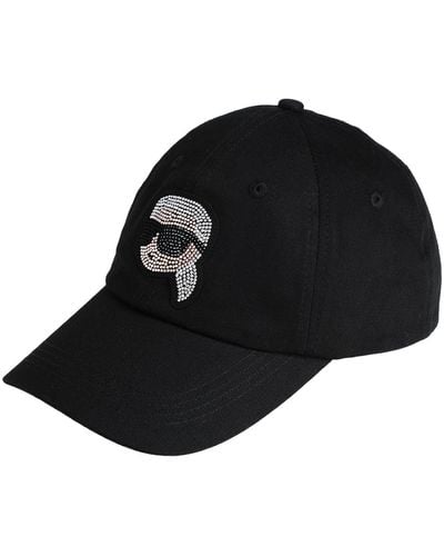 Karl Lagerfeld Ikonik Rhinestone-embellished Baseball Cap - Black