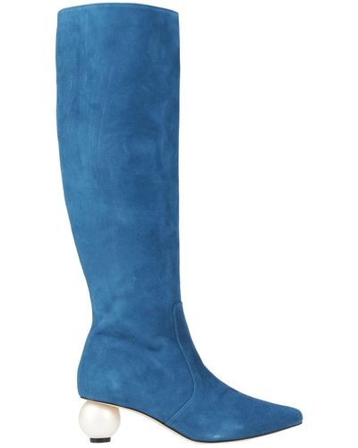 Mother Of Pearl Knee Boots - Blue